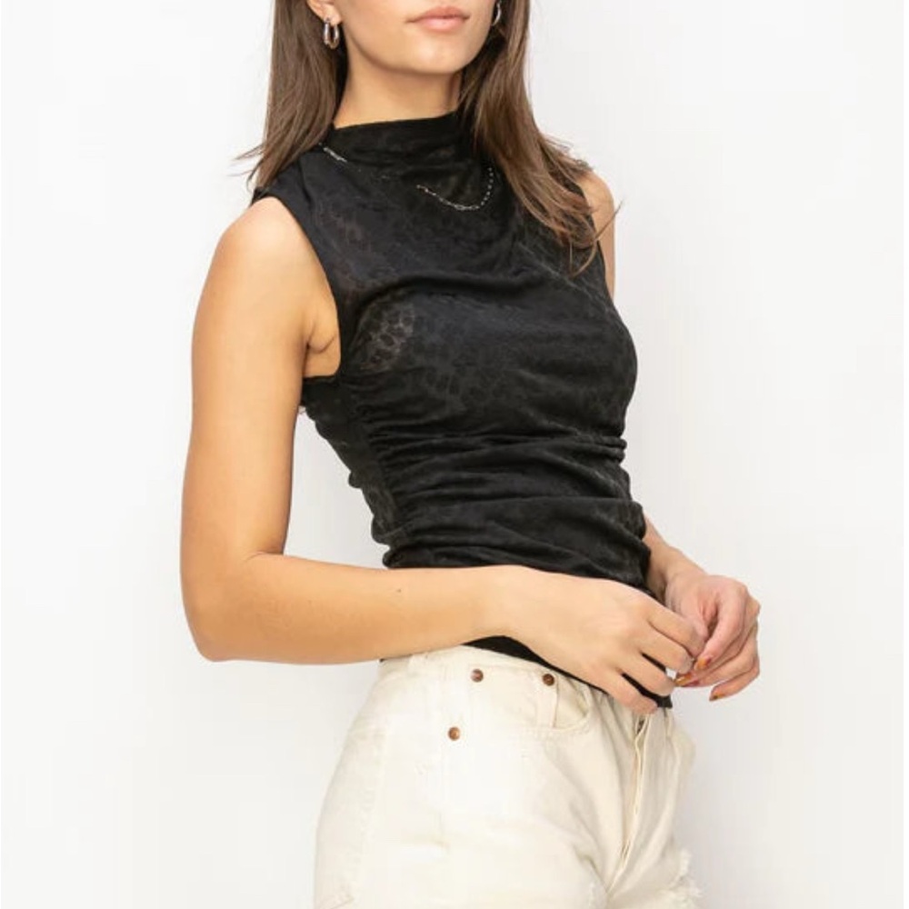 HYFVE Black Leopard Print Tank Top